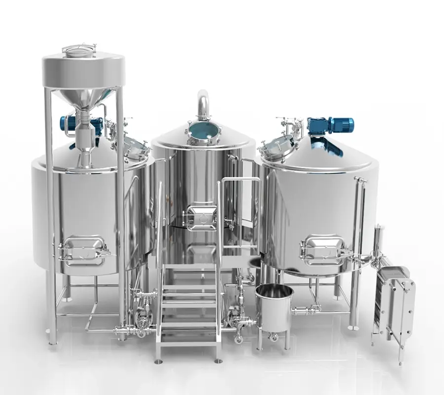 15HL steam heated 3 vessels brew system 8.5ft high