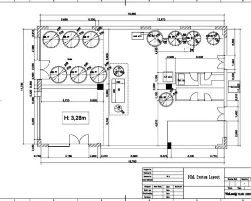 Layout del birrificio 2D