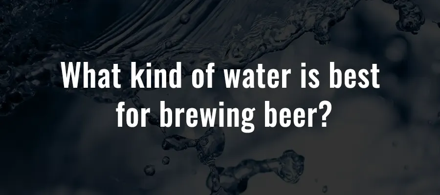 Quel est le meilleur type d'eau pour le brassage de la bière ?