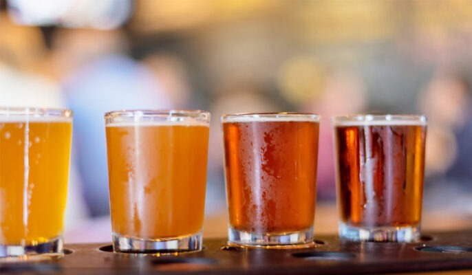 The grain used determines the color of the beer