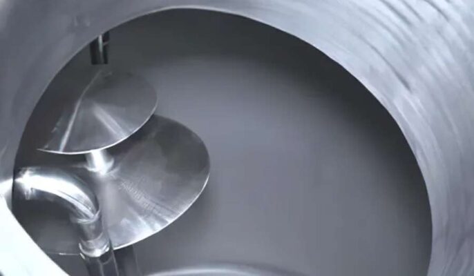 Polished stainless steel