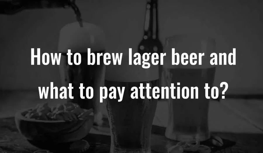 라거 맥주를 양조하는 방법과 주의해야 할 점은 무엇인가요?