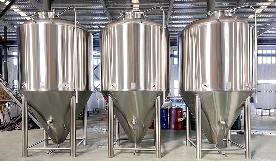 Brewery equipment requirements for temperature control of fermentation tanks