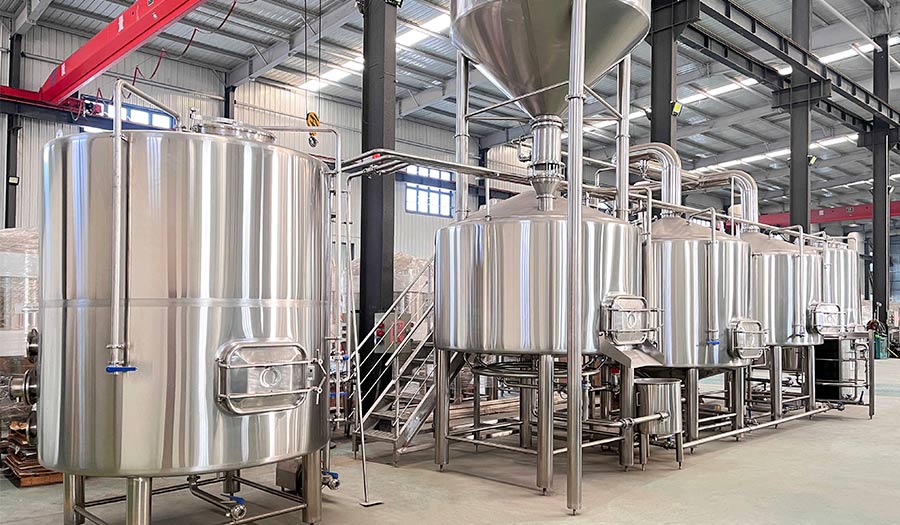 2000L automated commercial beer brewing system