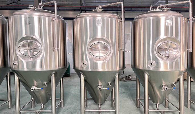 What is the role of fermentation tanks in brewing?