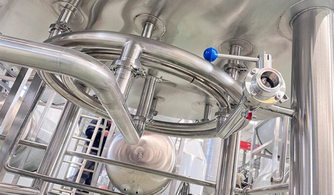 Tuberías utilizadas en las fábricas de cerveza