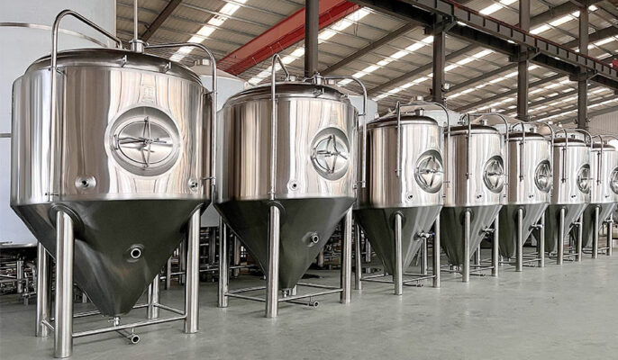 Serbatoi di fermentazione in acciaio inox