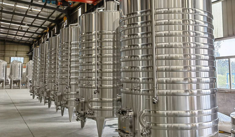 Dimple Jacket and Coil Jacket in Fermentation Tanks 5 wine equipment
