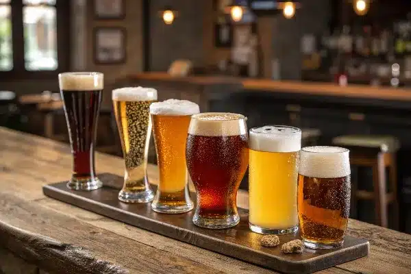 A variety of beers